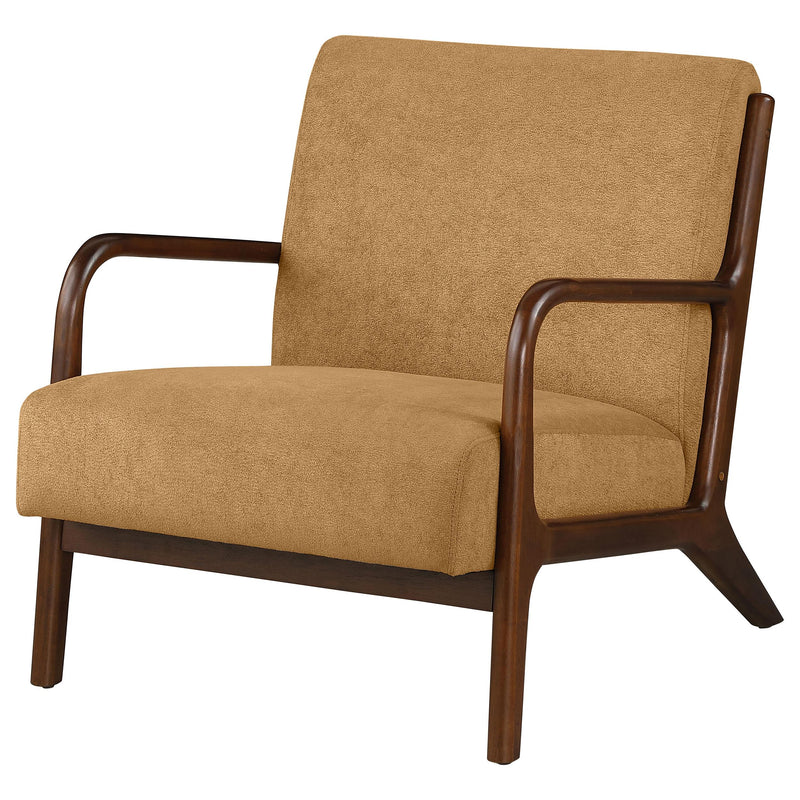  Coaster Furniture Foster 902271 Upholstered Wood Frame Accent Chair - Honey IMAGE 3