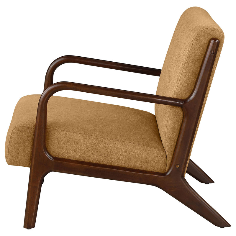  Coaster Furniture Foster 902271 Upholstered Wood Frame Accent Chair - Honey IMAGE 4
