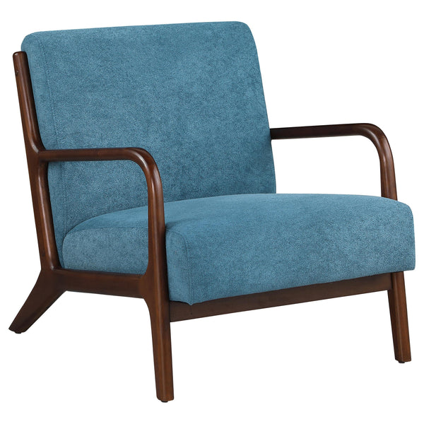  Coaster Furniture Foster 902272 Upholstered Wood Frame Accent Chair - Peacock Blue IMAGE 1