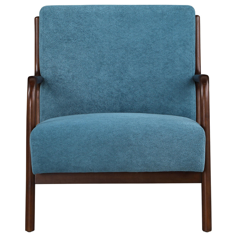  Coaster Furniture Foster 902272 Upholstered Wood Frame Accent Chair - Peacock Blue IMAGE 2