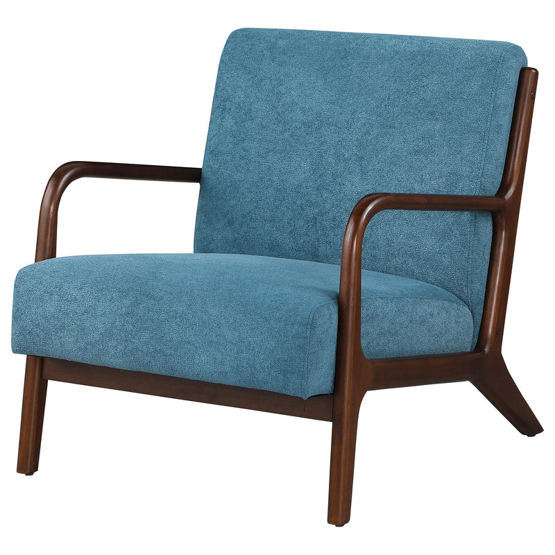  Coaster Furniture Foster 902272 Upholstered Wood Frame Accent Chair - Peacock Blue IMAGE 3