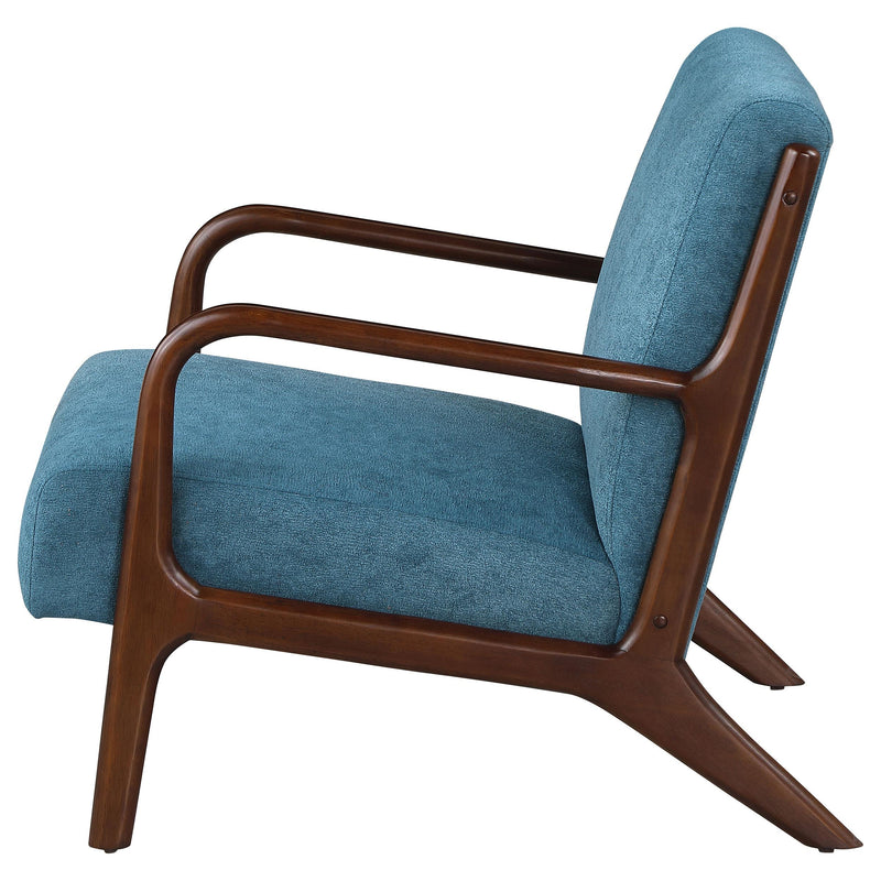  Coaster Furniture Foster 902272 Upholstered Wood Frame Accent Chair - Peacock Blue IMAGE 4