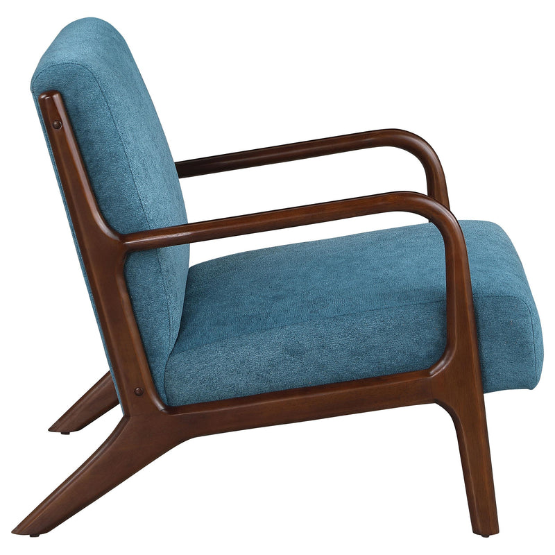  Coaster Furniture Foster 902272 Upholstered Wood Frame Accent Chair - Peacock Blue IMAGE 7