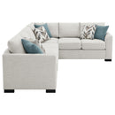  Coaster Furniture Ashford 500818 Chenille Upholstered Sleeper Sectional Sofa - Greige IMAGE 10