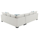  Coaster Furniture Ashford 500818 Chenille Upholstered Sleeper Sectional Sofa - Greige IMAGE 7