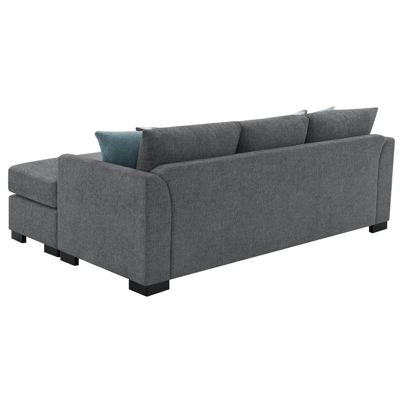  Coaster Furniture Storey 504779 Upholstered Sleeper Sectional Chaise Sofa - Grey IMAGE 10