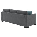  Coaster Furniture Storey 504779 Upholstered Sleeper Sectional Chaise Sofa - Grey IMAGE 11