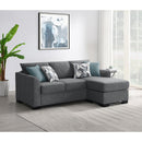  Coaster Furniture Storey 504779 Upholstered Sleeper Sectional Chaise Sofa - Grey IMAGE 14