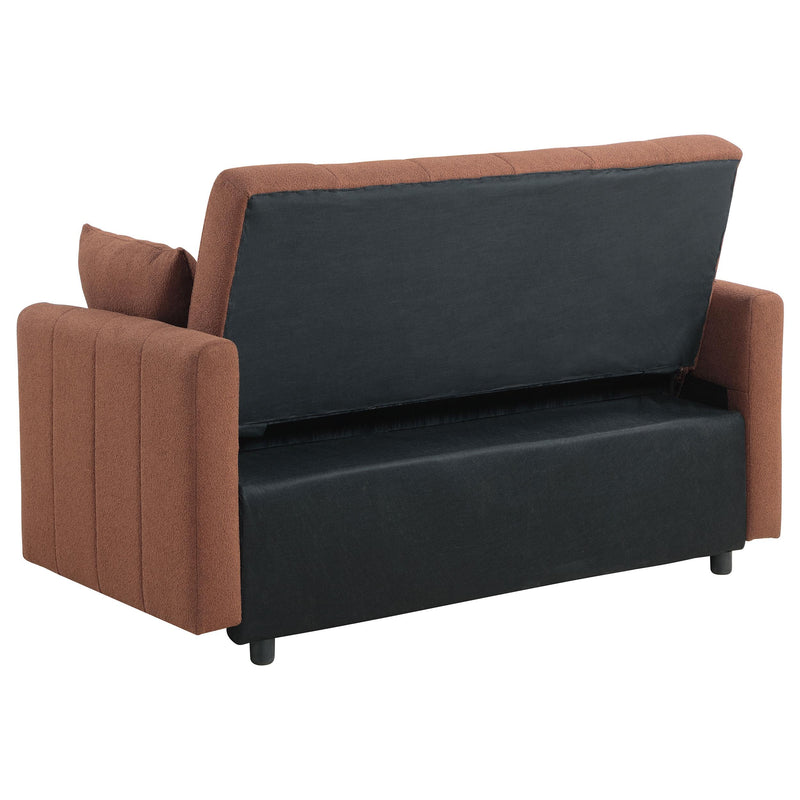  Coaster Furniture Portland 350145 Boucle Upholstered Sleeper Sofa Bed - Copper IMAGE 7