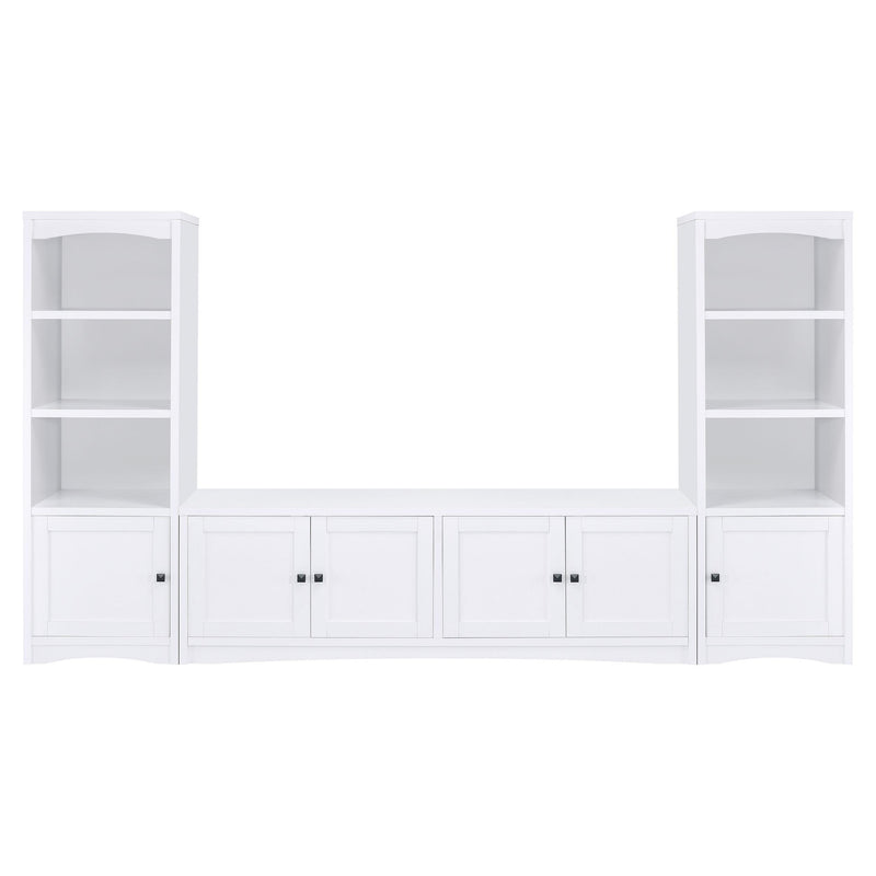  Coaster Furniture Laughlin 724113 4-door Engineered Wood 78-inch TV Stand - White IMAGE 10
