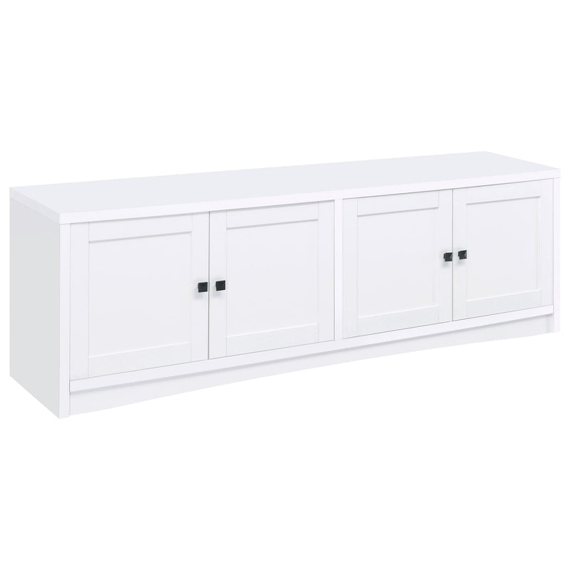  Coaster Furniture Laughlin 724113 4-door Engineered Wood 78-inch TV Stand - White IMAGE 1