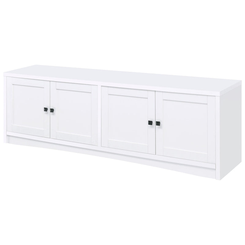  Coaster Furniture Laughlin 724113 4-door Engineered Wood 78-inch TV Stand - White IMAGE 4