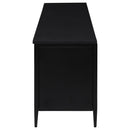  Coaster Furniture Amherst 710035 4-door 78-inch Metal TV Stand Media Console - Black IMAGE 5