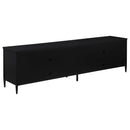  Coaster Furniture Amherst 710035 4-door 78-inch Metal TV Stand Media Console - Black IMAGE 6