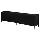  Coaster Furniture Amherst 710035 4-door 78-inch Metal TV Stand Media Console - Black IMAGE 7