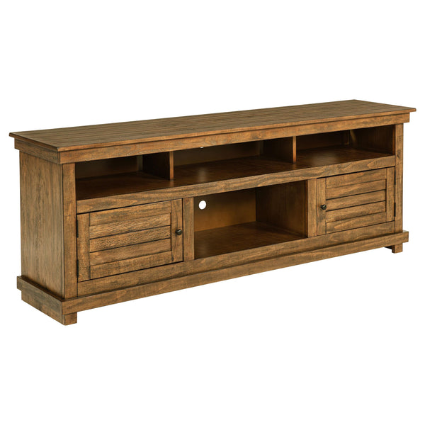  Coaster Furniture Payne 710043 70-inch TV Stand Media Console - Distressed Brown IMAGE 1