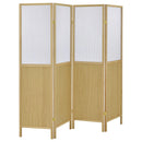  Coaster Furniture Mattison 960121 4-Panel Room Divider Folding Shoji Screen - Natural IMAGE 1