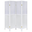  Coaster Furniture Mattison 960122 4-Panel Room Divider Folding Shoji Screen - White IMAGE 2