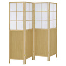  Coaster Furniture Edwards 960123 4-Panel Room Divider Folding Shoji Screen - Natural IMAGE 1
