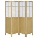  Coaster Furniture Edwards 960123 4-Panel Room Divider Folding Shoji Screen - Natural IMAGE 2