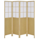  Coaster Furniture Edwards 960123 4-Panel Room Divider Folding Shoji Screen - Natural IMAGE 3