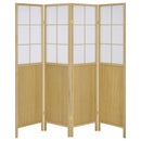 Coaster Furniture Edwards 960123 4-Panel Room Divider Folding Shoji Screen - Natural IMAGE 4