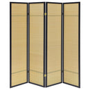  Coaster Furniture Pearce 961648 4-panel Bamboo Room Divider Folding Screen - Natural IMAGE 4