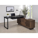  Coaster Furniture Maddox 801861 60-inch L-Shape Office Computer Desk - Black and Walnut IMAGE 10