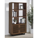  Coaster Furniture Maddox 801863 71-inch 3-shelf Cabinet Bookcase - Walnut IMAGE 10
