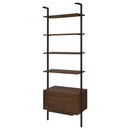  Coaster Furniture Owens 980074 96-inch 4-shelf Storage Wall Bookshelf - Walnut IMAGE 8