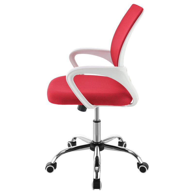  Coaster Furniture Felton 802017 Upholstered Adjustable Home Office Desk Chair - Red IMAGE 4