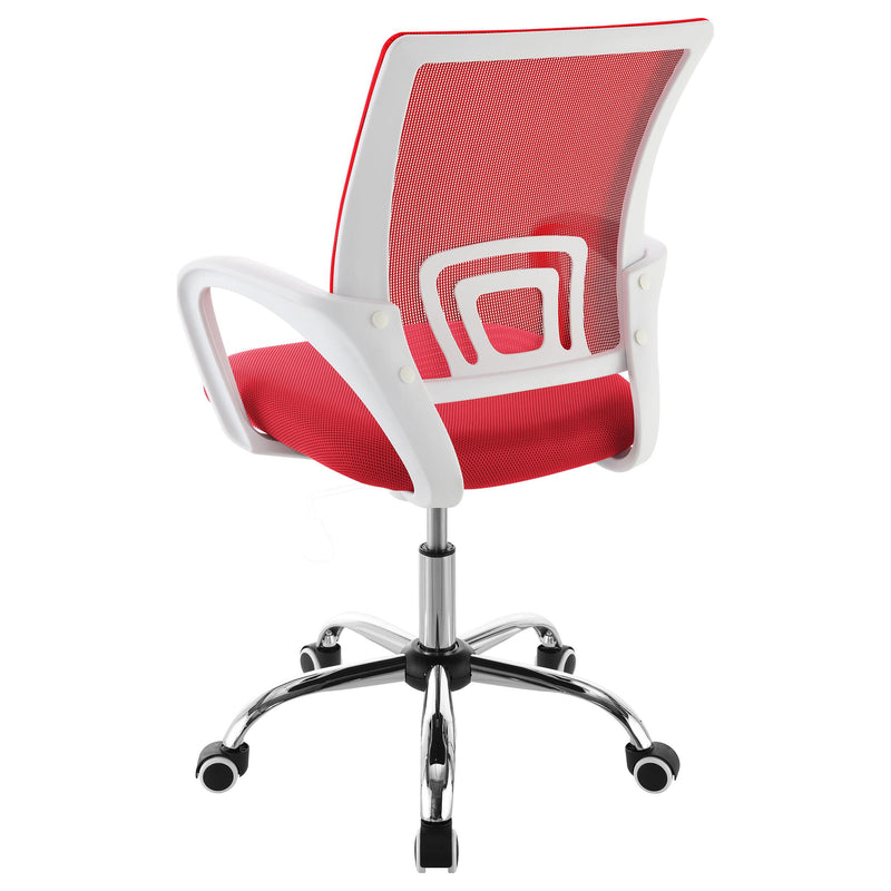  Coaster Furniture Felton 802017 Upholstered Adjustable Home Office Desk Chair - Red IMAGE 5