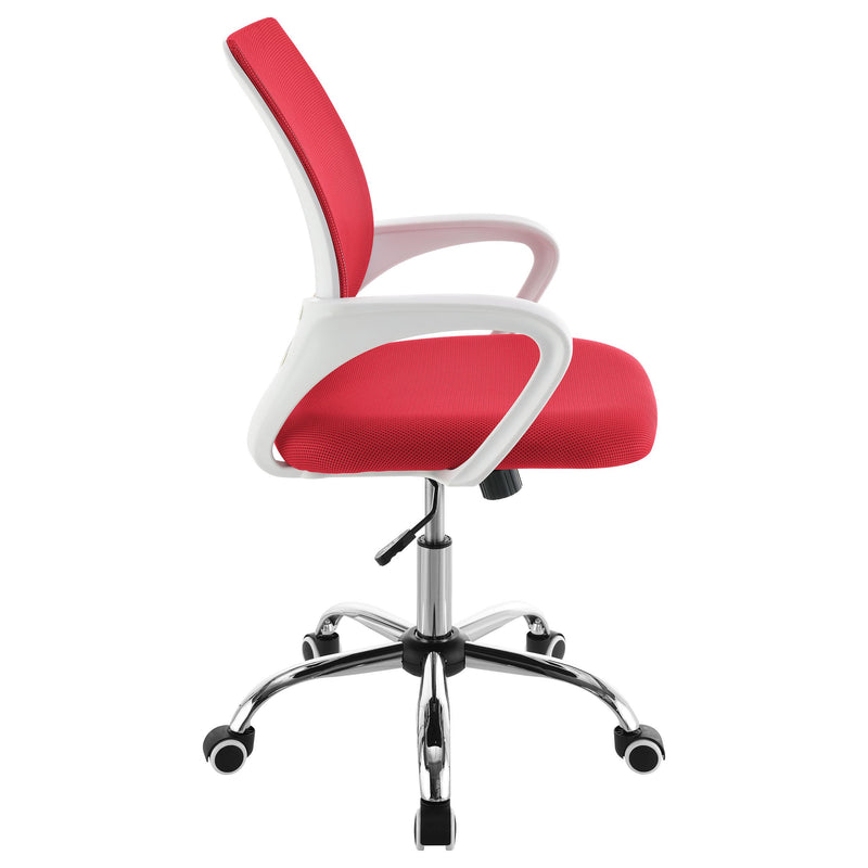 Coaster Furniture Felton 802017 Upholstered Adjustable Home Office Desk Chair - Red IMAGE 7