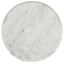  Coaster Furniture Berkeley 930080 Round Marble Top Side Table - White and Brown IMAGE 6