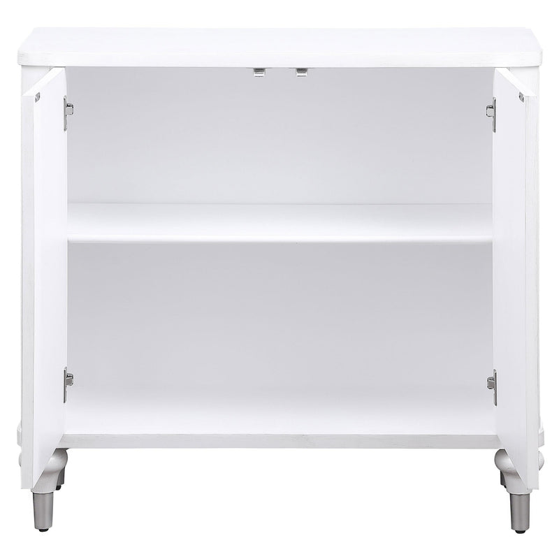  Coaster Furniture Cardella 950411 2-door Mandala Accent Cabinet - Distressed White IMAGE 3