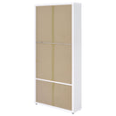  Coaster Furniture Hawthorne 953477 4-shelf Glass Door Tall Cabinet with Drawers - White IMAGE 7
