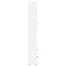  Coaster Furniture Hawthorne 953477 4-shelf Glass Door Tall Cabinet with Drawers - White IMAGE 8