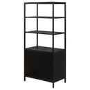  Coaster Furniture Amherst 961651 3-shelf Radio Weave Cane Metal Accent Cabinet - Black IMAGE 7