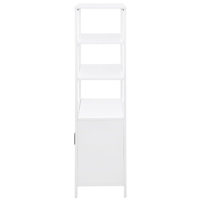  Coaster Furniture Amherst 961652 3-shelf Radio Weave Cane Metal Accent Cabinet - White IMAGE 5