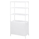  Coaster Furniture Amherst 961652 3-shelf Radio Weave Cane Metal Accent Cabinet - White IMAGE 7