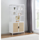  Coaster Furniture Amherst 961652 3-shelf Radio Weave Cane Metal Accent Cabinet - White IMAGE 9