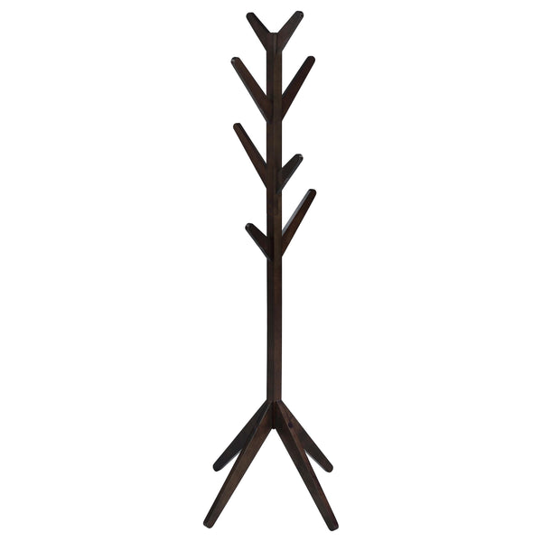  Coaster Furniture Margaret 983273 Solid Wood Coat Rack Clothing Hanger - Cappuccino IMAGE 1