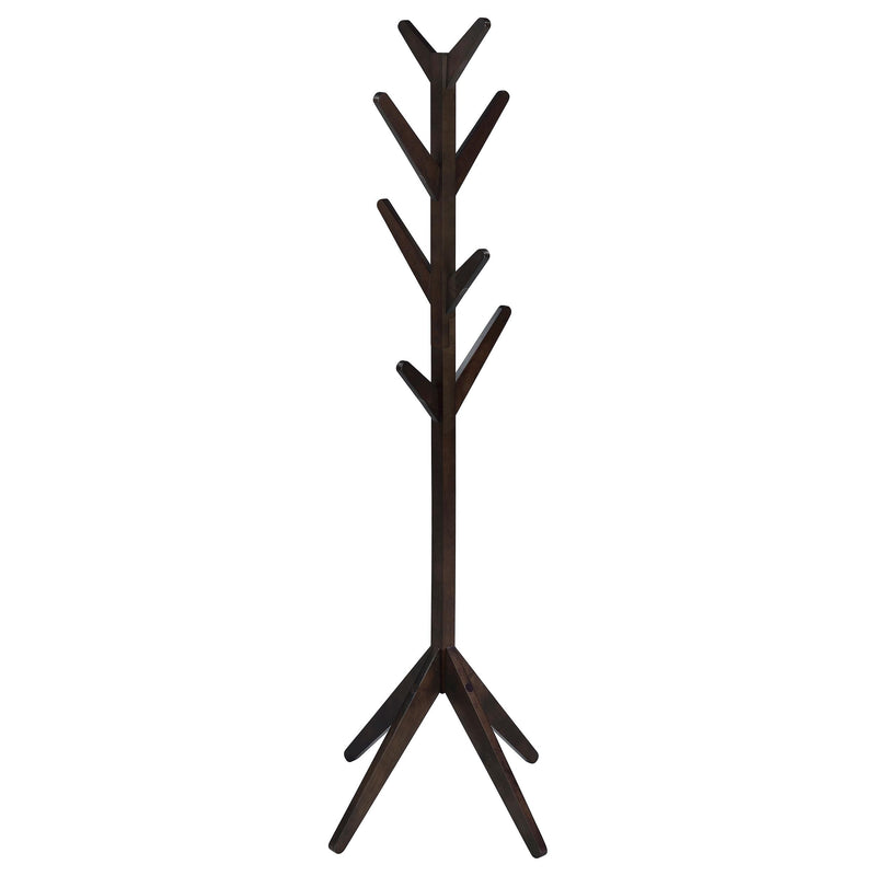  Coaster Furniture Margaret 983273 Solid Wood Coat Rack Clothing Hanger - Cappuccino IMAGE 1
