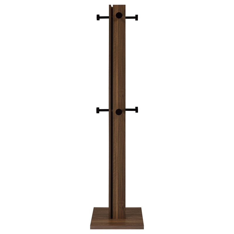  Coaster Furniture Rikkie 983281 Engineered Wood Coat Rack - Walnut IMAGE 2