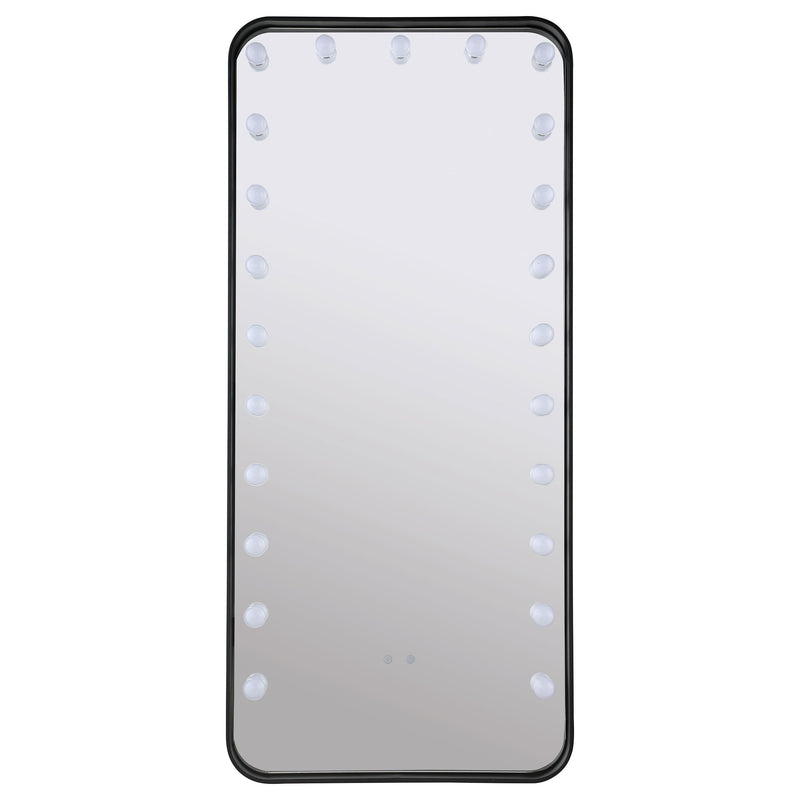 Coaster Furniture Canton 961577 32 x 71 Inch LED Standing Mirror with Speakers - Black IMAGE 5