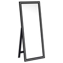  Coaster Furniture Windrose 960962 28 x 67 Inch Tempered LED Standing Mirror - Black IMAGE 1
