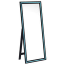  Coaster Furniture Windrose 960962 28 x 67 Inch Tempered LED Standing Mirror - Black IMAGE 8