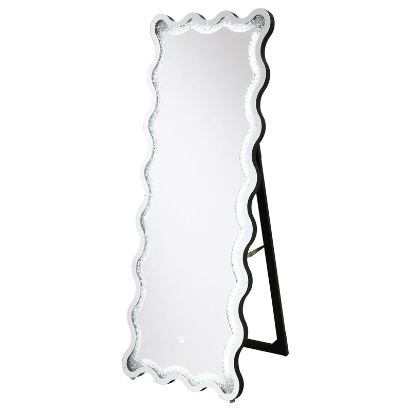  Coaster Furniture Brixey 961473 24 x 63 Inch LED Lighting Standing Floor Mirror - Black IMAGE 11