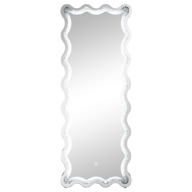  Coaster Furniture Brixey 961473 24 x 63 Inch LED Lighting Standing Floor Mirror - Black IMAGE 8