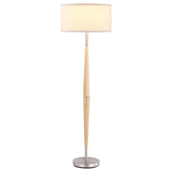  Coaster Furniture Flanary 920239 58-inch Drum Shade Tapered Floor Lamp - Natural IMAGE 1